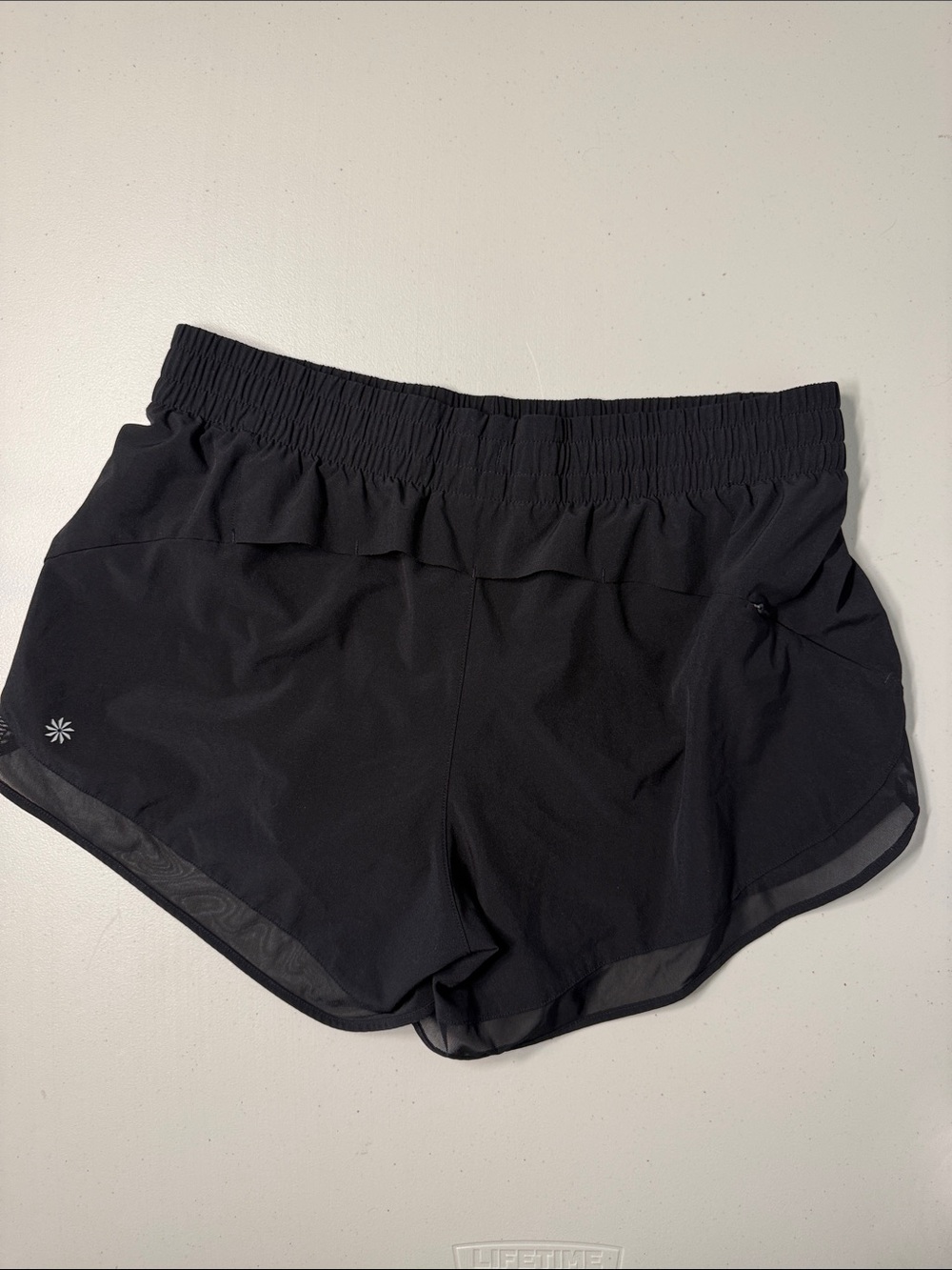 Athleta Mesh Run Shorts 4” Black size Medium